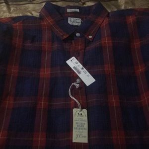 Mens XLT J. Crew Plaid Buttondown Shirt